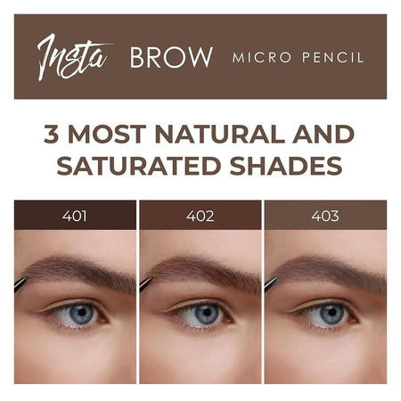 LAMEL INSTA Micro Long-lasting Eye Brow Pencil, 0.12g, 403 Latte - Image 5