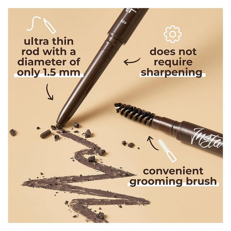 LAMEL INSTA Micro Long-lasting Eye Brow Pencil, 0.12g, 401 Espresso - Image 3