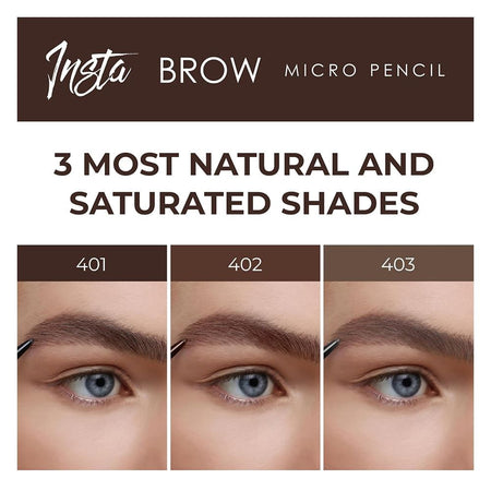 LAMEL INSTA Micro Long-lasting Eye Brow Pencil, 0.12g, 401 Espresso - Image 5