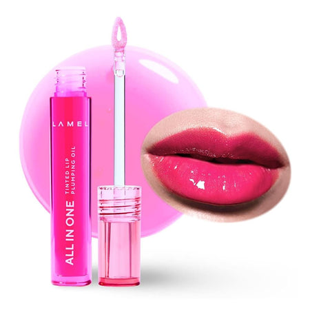 LAMEL All in One Lip Tinted Plumping Oil, 404 Berry Ice - Main Image