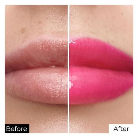 LAMEL All in One Lip Tinted Plumping Oil, 402 Pink Sparkle - Image 3
