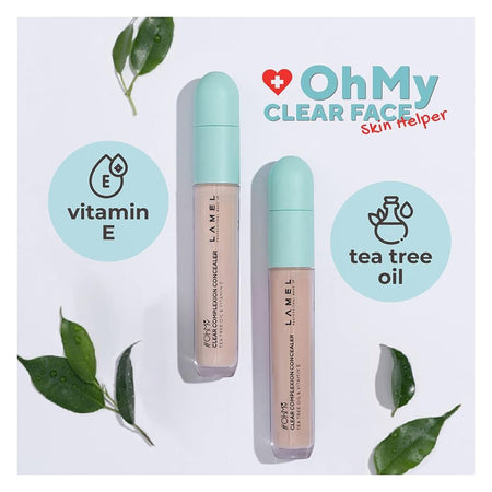 LAMEL OhMy Clear Face Concealer With Tea Tree Oil and Vitamin E, 7ml, 401 Light Beige - Image 2