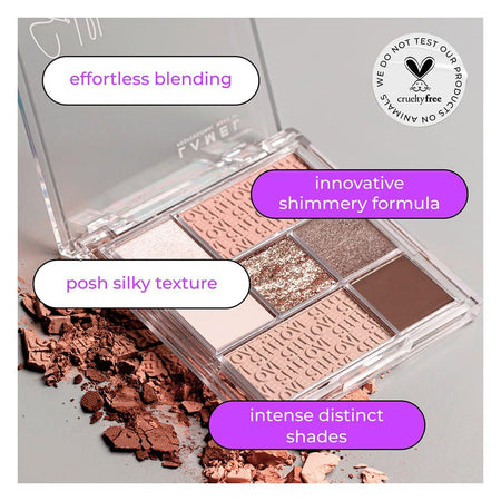 LAMEL Selflove Eyeshadow Palette, 7 Shades, 8.5g, Confident 402 - Image 4