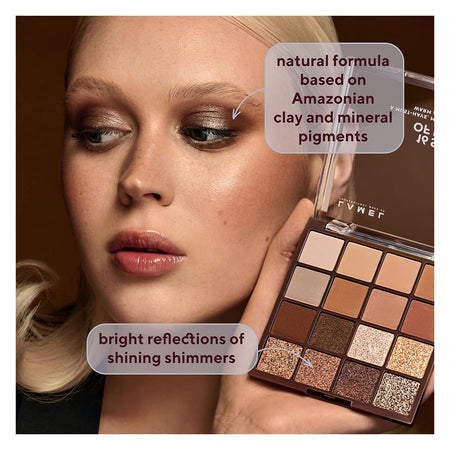 LAMEL 16 Shades Of Brown Shimmer and Matte Eyeshadow Palette, 16g, 16-3 - Image 5