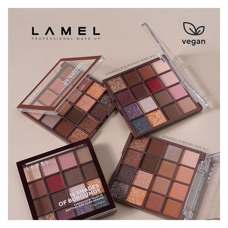 LAMEL 16 Shades Of Brown Shimmer and Matte Eyeshadow Palette, 16g, 16-3 - Image 8