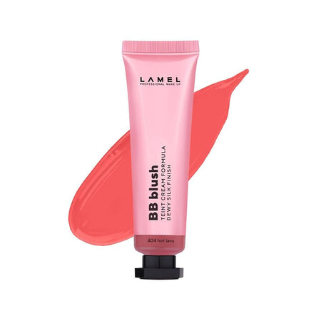 LAMEL Dewy Silk Finish Teint Cream Face BB Blush, 404 Hot Lava, 10ml - Main Image