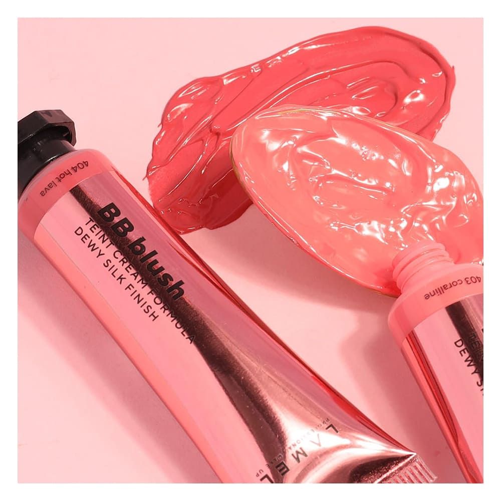 LAMEL Dewy Silk Finish Teint Cream Face BB Blush, 404 Hot Lava, 10ml - Image 6