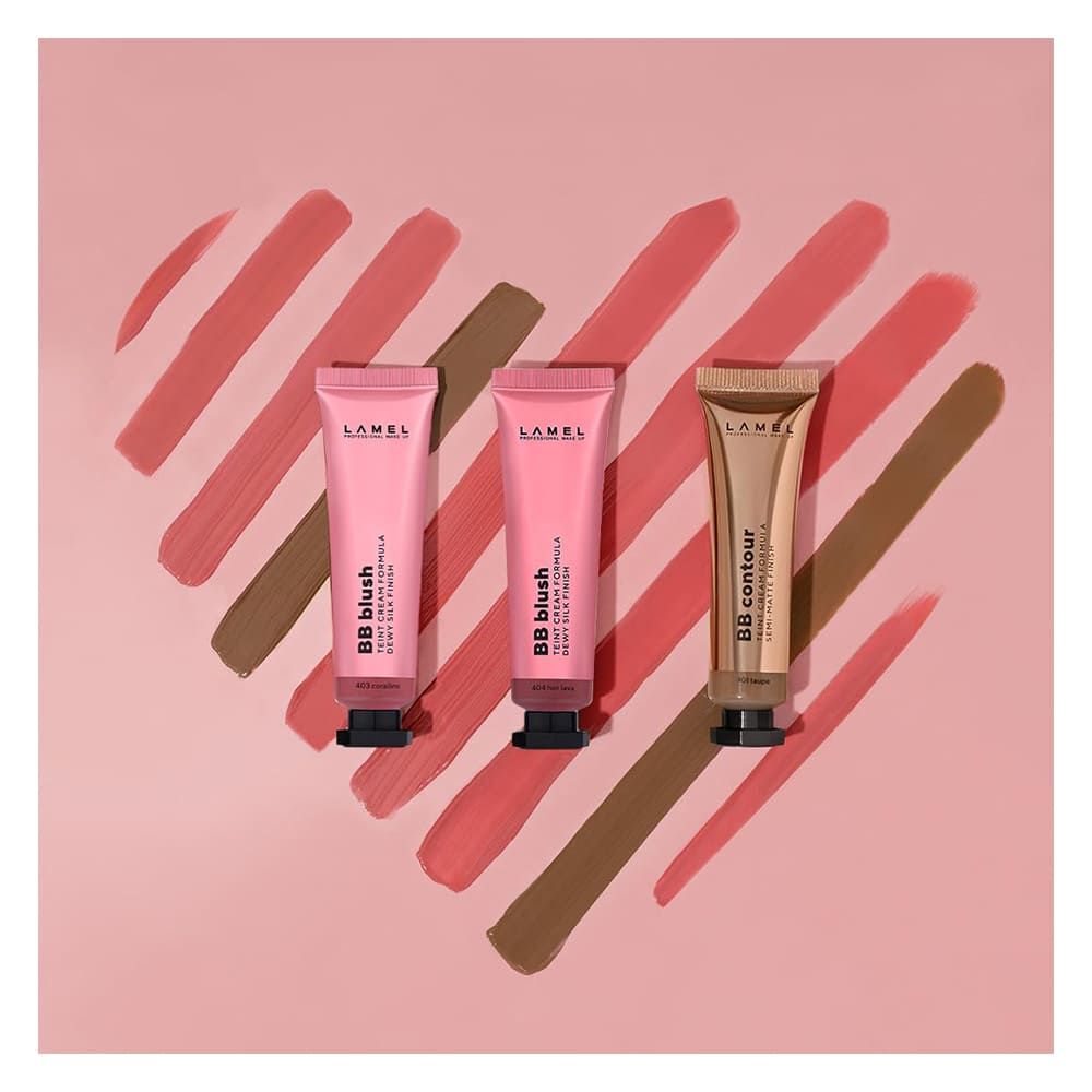 LAMEL Dewy Silk Finish Teint Cream Face BB Blush, 404 Hot Lava, 10ml - Image 8