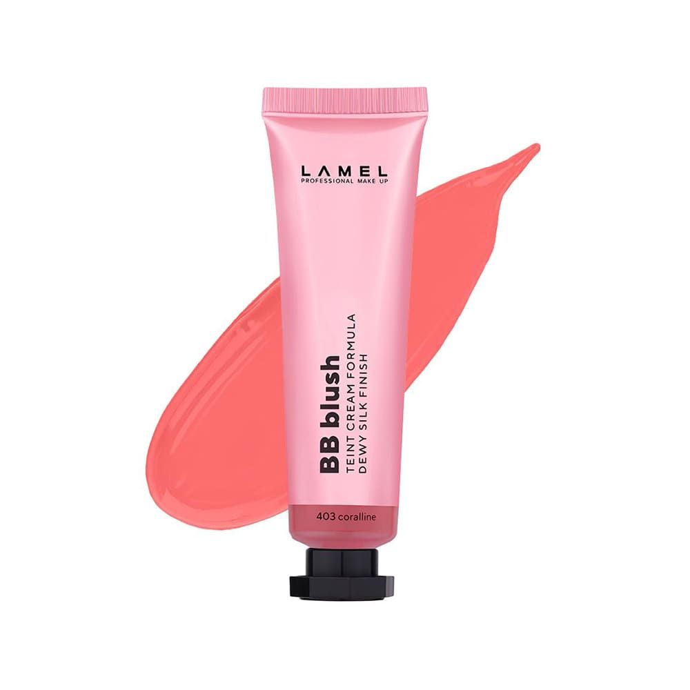 LAMEL Dewy Silk Finish Teint Cream Face BB Blush, 10ml, 403 Coralline - Main Image