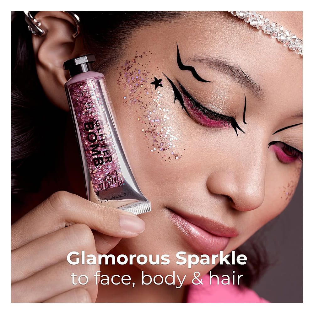 LAMEL Liquid Glitter For Face and Body INSTA Glitter Bomb, 20ml, 403 Lustre - Image 3