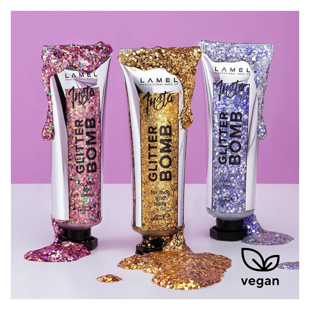 LAMEL Liquid Glitter For Face and Body INSTA Glitter Bomb, 20ml, 403 Lustre - Image 7