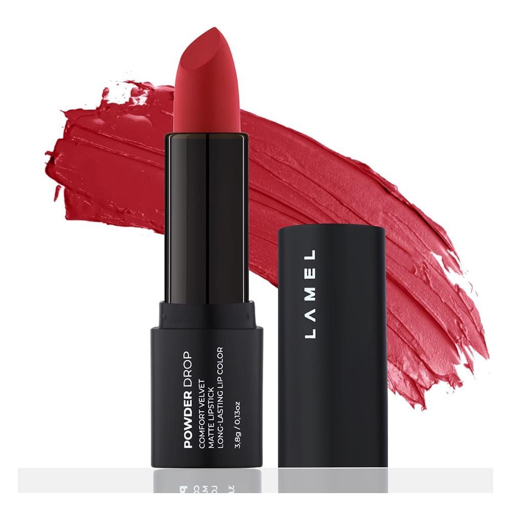 LAMEL Powder Drop Long Lasting Matte Lipstick, 408 Cyber Punk - Main Image