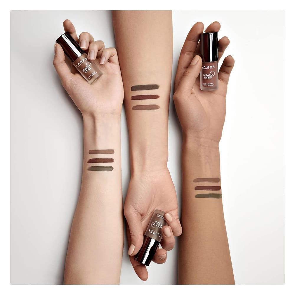 LAMEL Maad Eyes Liquid Eyeshadow, Long Lasting Waterproof Matte Eye Tint, 402 Macchiato - Image 8
