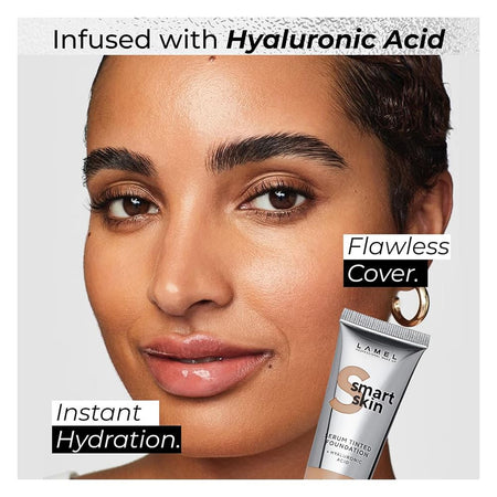 LAMEL Smart Skin Serum Tinted Foundation With Hyaluronic Acid, 35ml, 407 Peach - Image 2