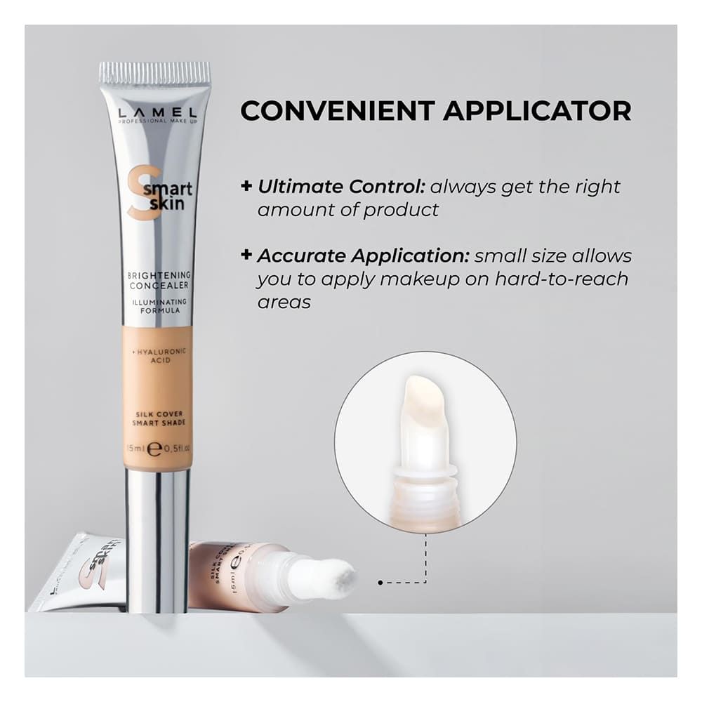 LAMEL Smart Skin Brightening Concealer With Hyaluronic Acid, 15ml, 404 Neutral - Image 5
