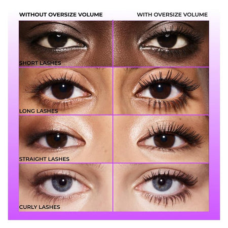 LAMEL Volume Double Oversize Mascara, Smudge Proof, Flake-Free, Vibrant Black - Image 3