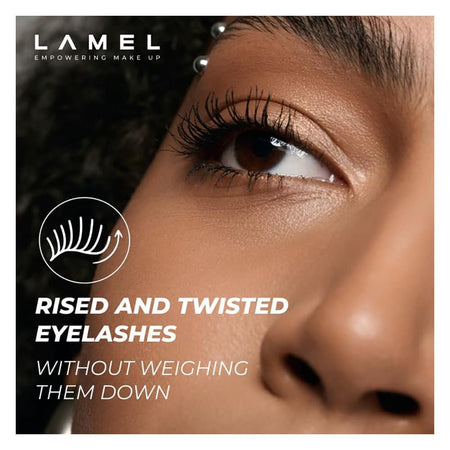 LAMEL Volume Double Oversize Mascara, Smudge Proof, Flake-Free, Vibrant Black - Image 5