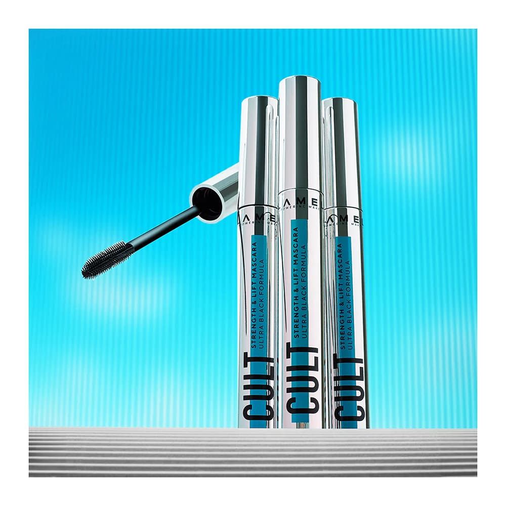 LAMEL Cult Strength & Lift Mascara, Smudge Proof, Flake-Free, 403 Ultra Black - Image 3