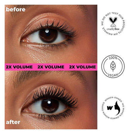 LAMEL Cult Lift & Volume Mascara, Smudge Proof, Flake-Free, 401 Ultra Black - Image 4
