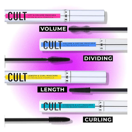 LAMEL Cult Lift & Volume Mascara, Smudge Proof, Flake-Free, 401 Ultra Black - Image 8