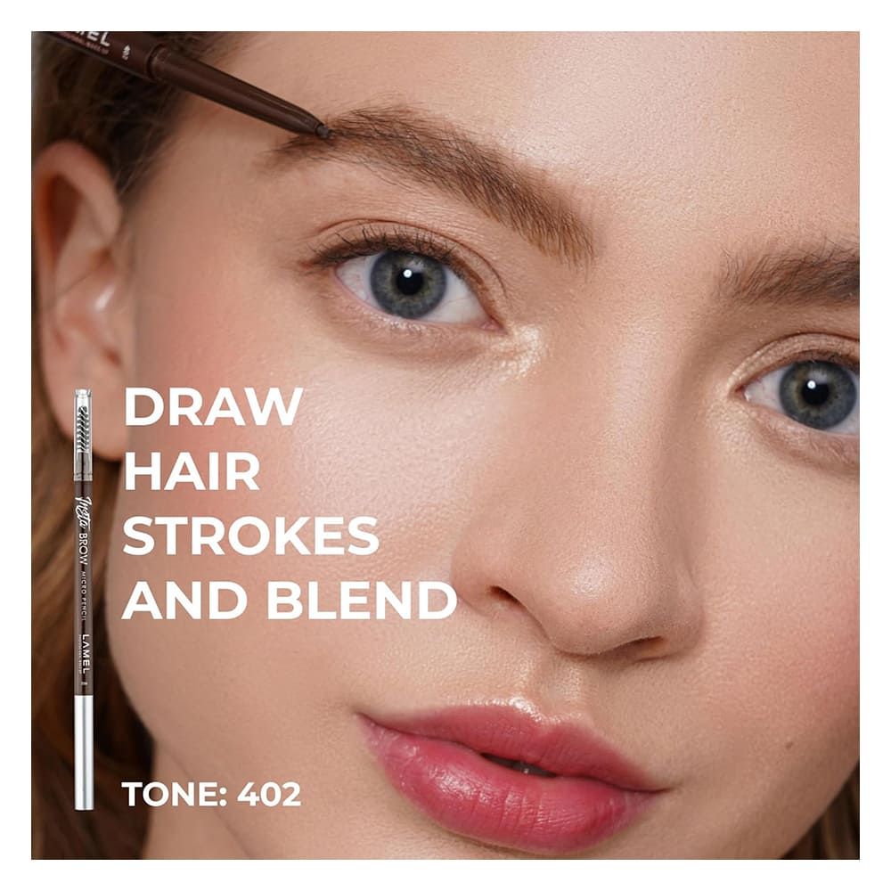LAMEL INSTA Micro Long-lasting Eye Brow Pencil, 0.12g, 402 Chocolate - Image 3