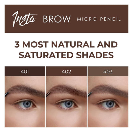 LAMEL INSTA Micro Long-lasting Eye Brow Pencil, 0.12g, 402 Chocolate - Image 6