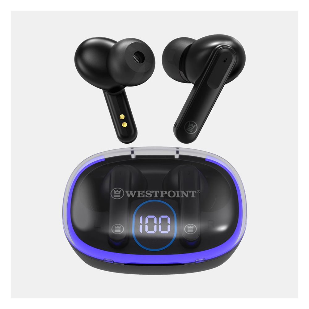 West Point Bluetooth Wireless Earbuds, Black, WP-101 - Main Image