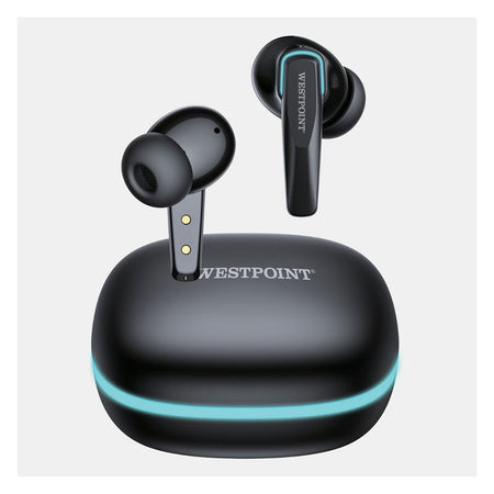 West Point Quad Mic ENC Stereo Wireless Earbuds, Black, WP-115 - Main Image