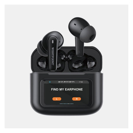 West Point Quad Mic ENC Smart Touch Stereo Wireless Earbuds, Black, WP-120 - Main Image