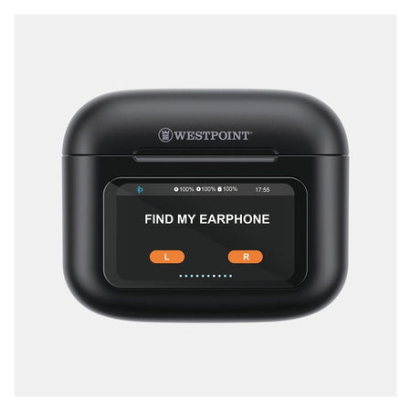 West Point Quad Mic ENC Smart Touch Stereo Wireless Earbuds, Black, WP-120 - Image 2