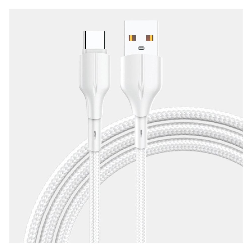 West Point 25W Charge & Sync Fast Charging Type-C Data Cable, White, WP-346 - Main Image