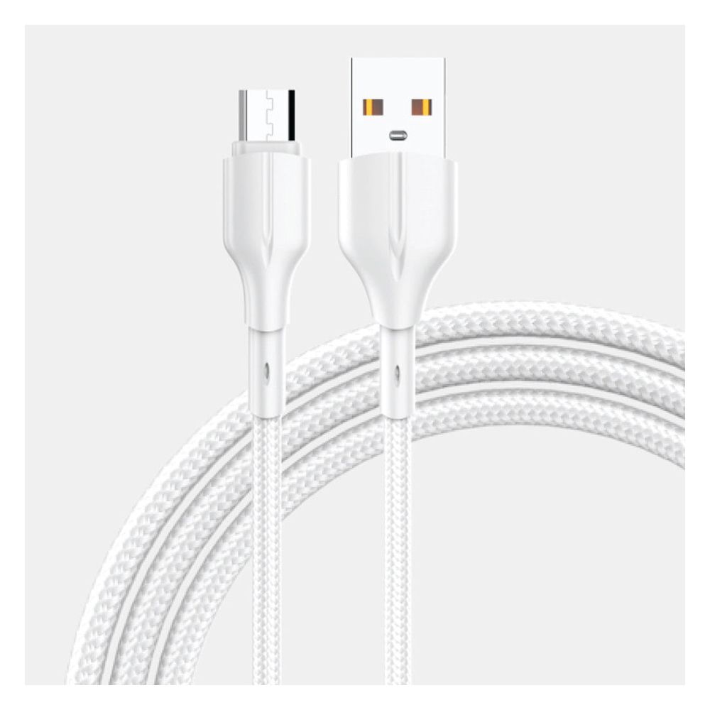 West Point 25W Charge & Sync Fast Charging Micro Data Cable, White, WP-347 - Main Image