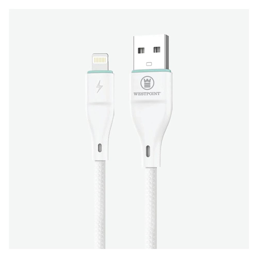 West Point 2.4A IP/LTN Data Cable, White, WP-343 - Main Image