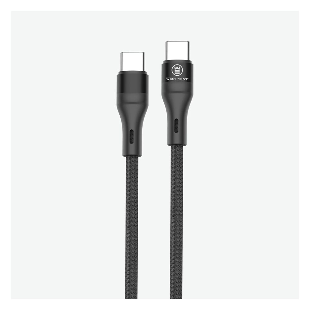 West Point Fast Charging 2m USB-C Data Cable, Black, WP-351 - Main Image