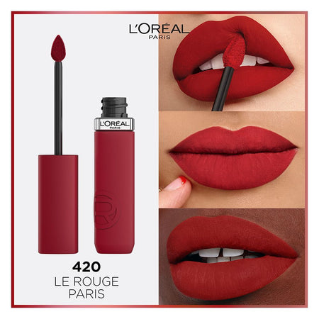 L'Oreal Paris Infallible Matte Resistance Liquid Lipstick, 420 Le Rouge Paris - Main Image