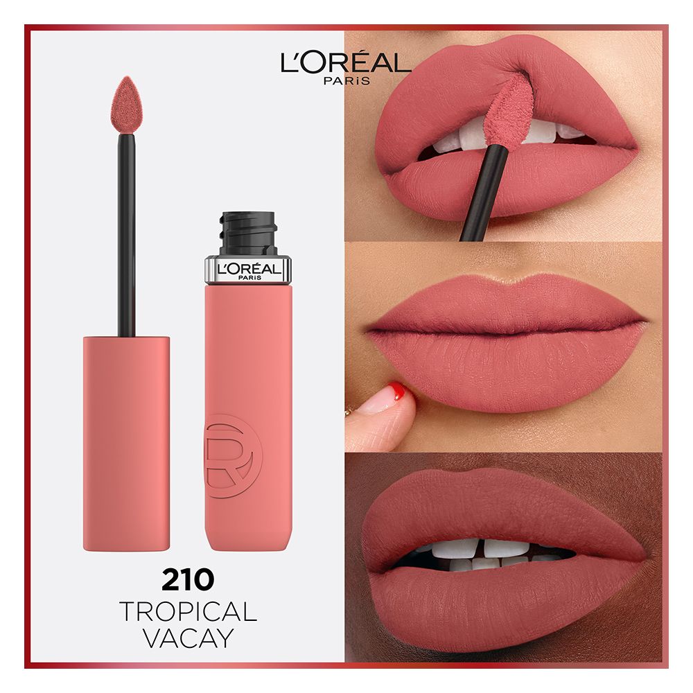 L'Oreal Paris Infallible Matte Resistance Liquid Lipstick, 210 Tropical Vacay - Main Image