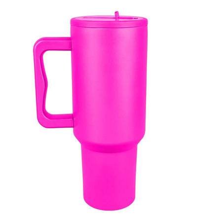 AJF HydroJug Stainless Steel Tumbler With Handle & Flip Straw, 1.18ml, Mature Pink - Main Image