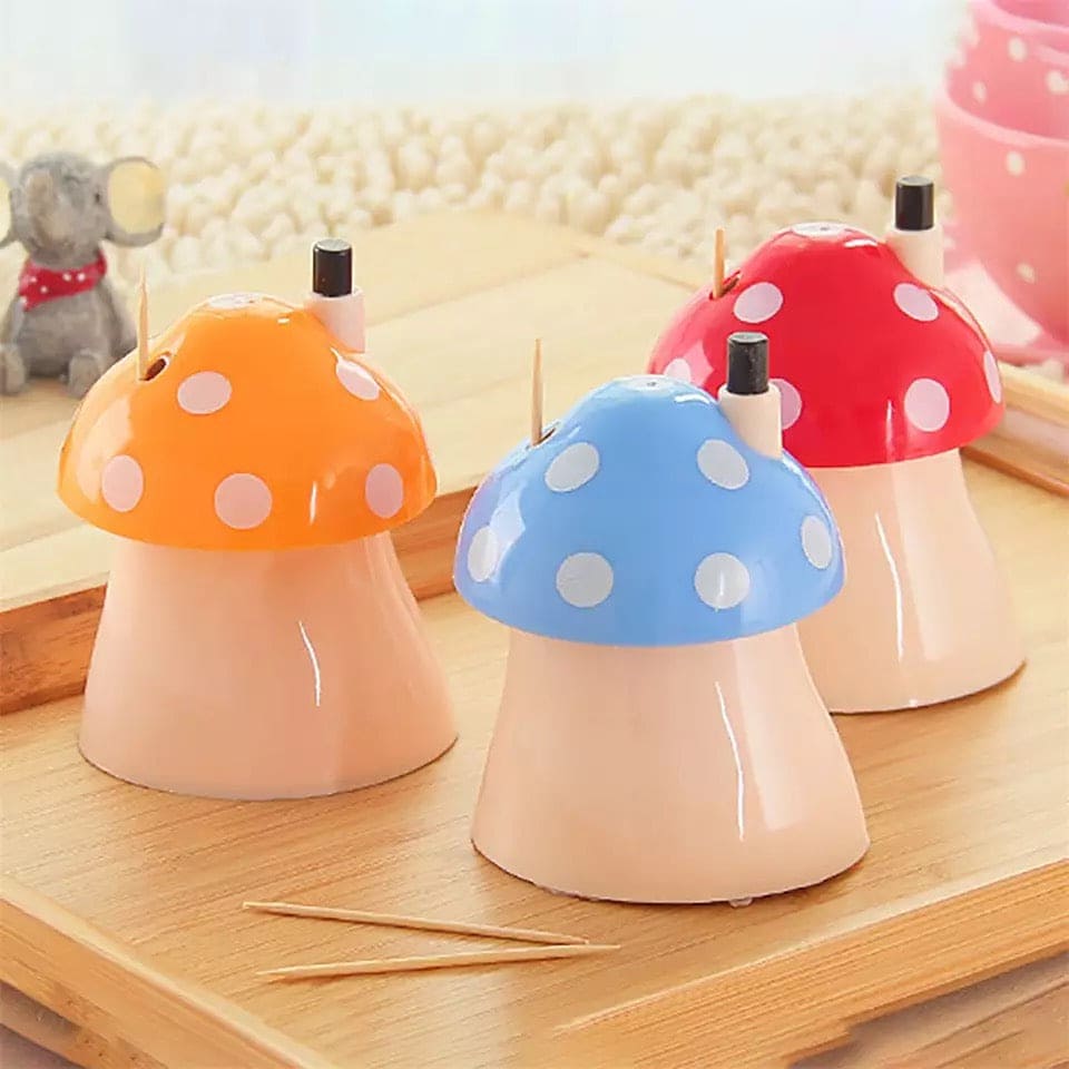 Creative Press Type Mushroom Toothpick Box - image 1
