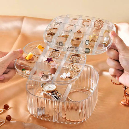 Elegant Transparent Crystal Portable Jewellery Box - image 9
