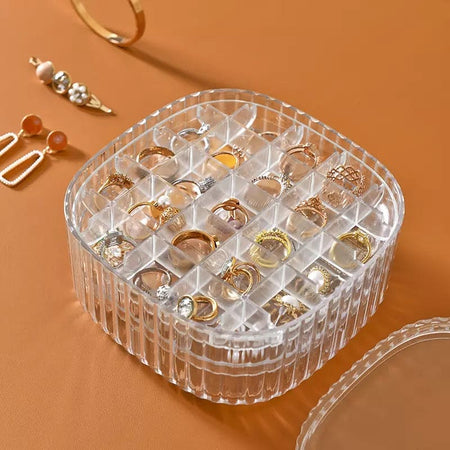 Elegant Transparent Crystal Portable Jewellery Box - image 4