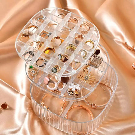 Elegant Transparent Crystal Portable Jewellery Box - image 10