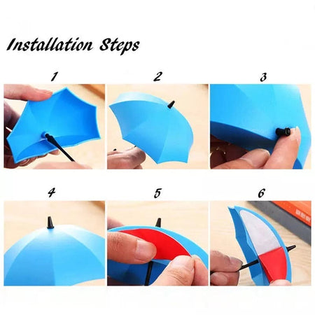 Set of 3 Creative Umbrella Self Wall Hook - image 9