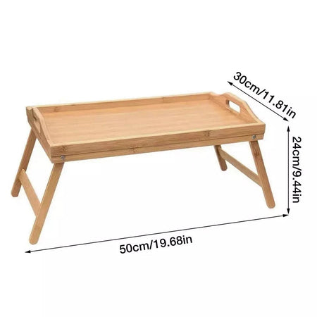 Bamboo Folding Bed & Coffee Table – Portable Picnic and Storage Tray (Premium Quality) image 2