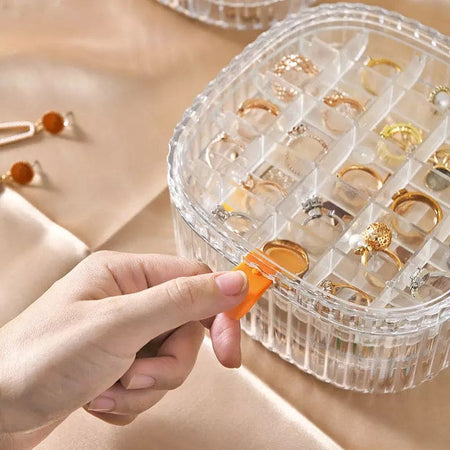 Elegant Transparent Crystal Portable Jewellery Box - image 7