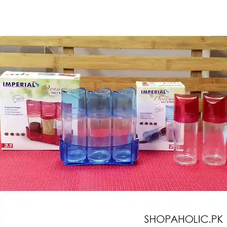 imperial 3 in 1 dynamic salt and pepper condiment spice rack image3