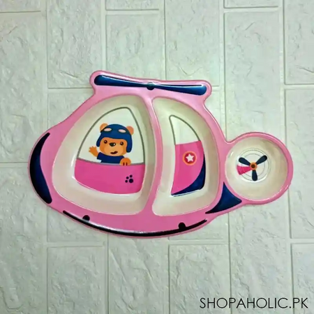 imperial high quality baby feeding  helicopter 3 partition dish for kids image2