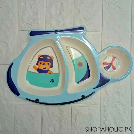 imperial high quality baby feeding  helicopter 3 partition dish for kids image3
