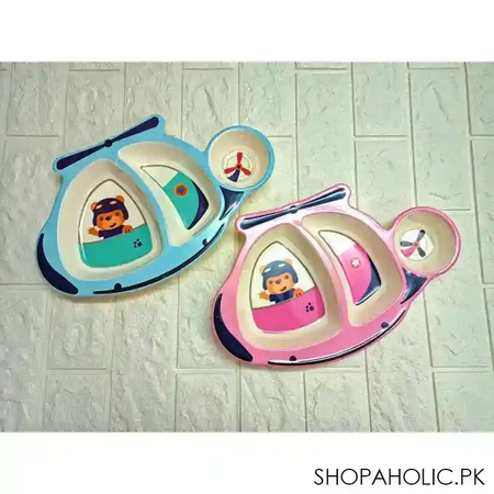 imperial high quality baby feeding  helicopter 3 partition dish for kids image4