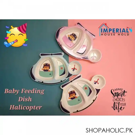 imperial high quality baby feeding  helicopter 3 partition dish for kids main image