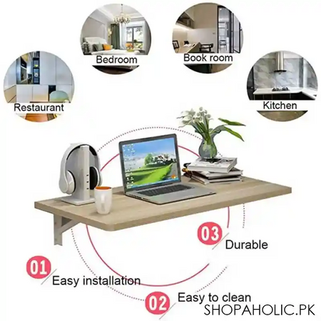 imperial wood folding rectangle shelf for laptop sliver metal steel wall mount support bracket image2